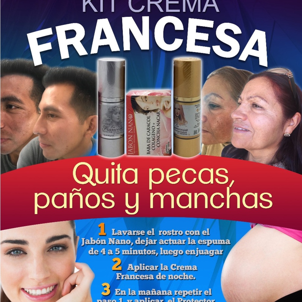 La Francesa kit day and night cream,removes freckles, cloth and dark spots